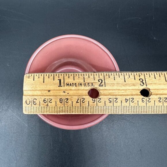 Vintage Tea Light Candle Holders Mauve Pink Glass 1980s Set of 2 Kmart Cottage - Picture 9 of 9